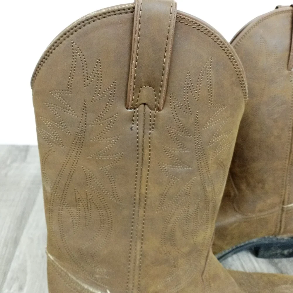 Justin Boots Men's 10.5 D Western No Lace Leather Boots